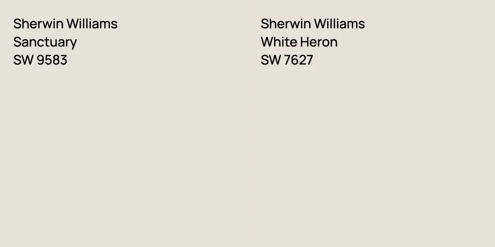 Sherwin Williams Sanctuary vs. Sherwin Williams White Heron