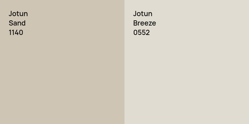 Jotun Sand vs. Jotun Breeze