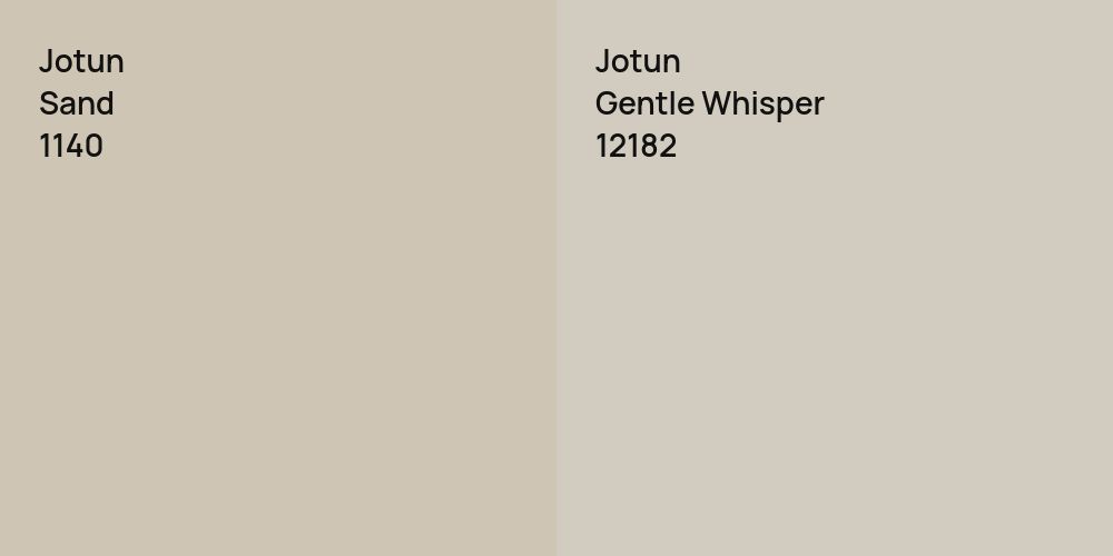 Jotun Sand vs. Jotun Gentle Whisper