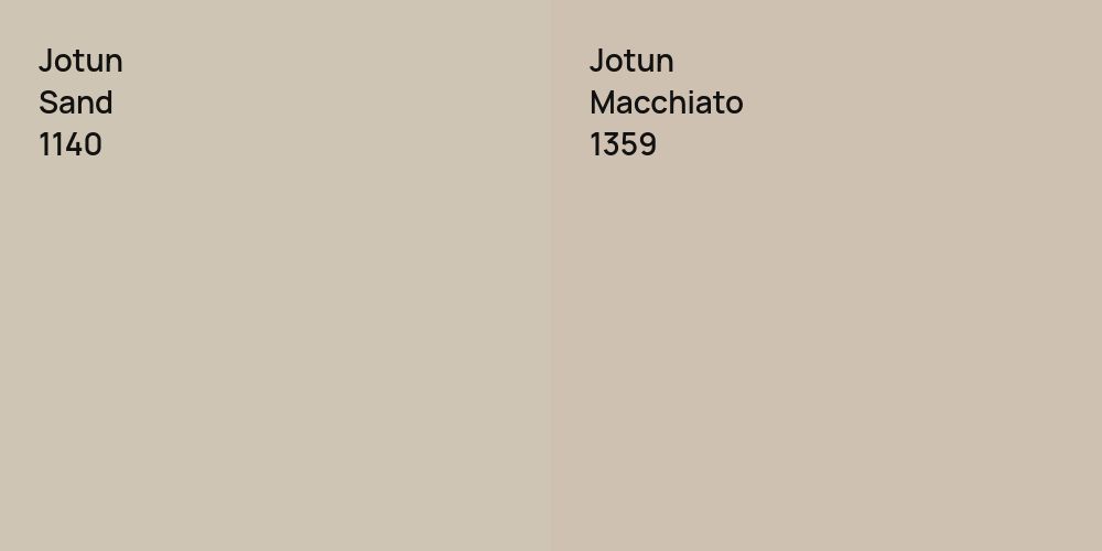 Jotun Sand vs. Jotun Macchiato