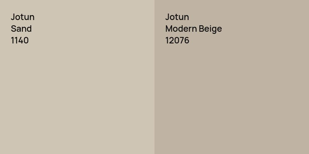 Jotun Sand vs. Jotun Modern Beige