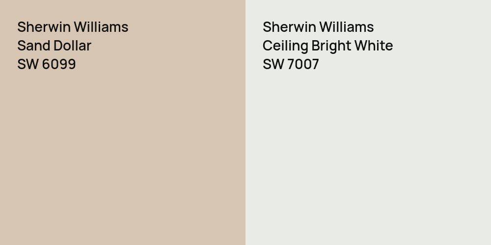 Sherwin Williams Sand Dollar vs. Sherwin Williams Ceiling Bright White