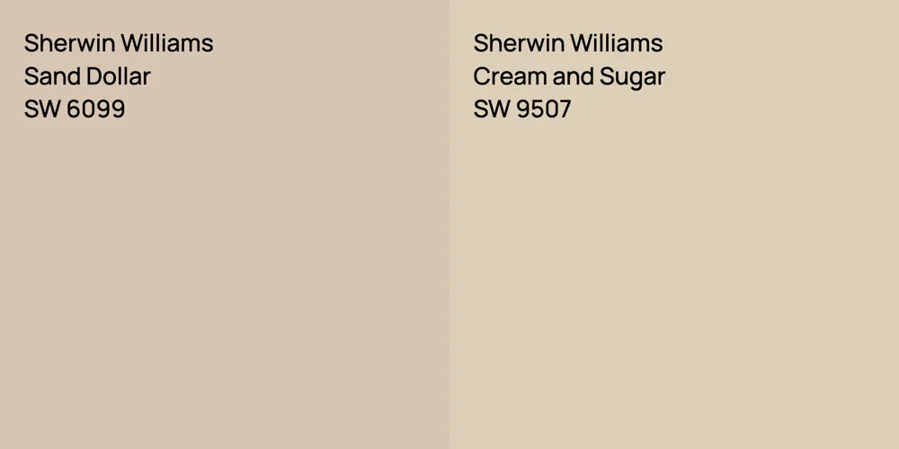 Sherwin Williams Sand Dollar vs. Sherwin Williams Cream and Sugar