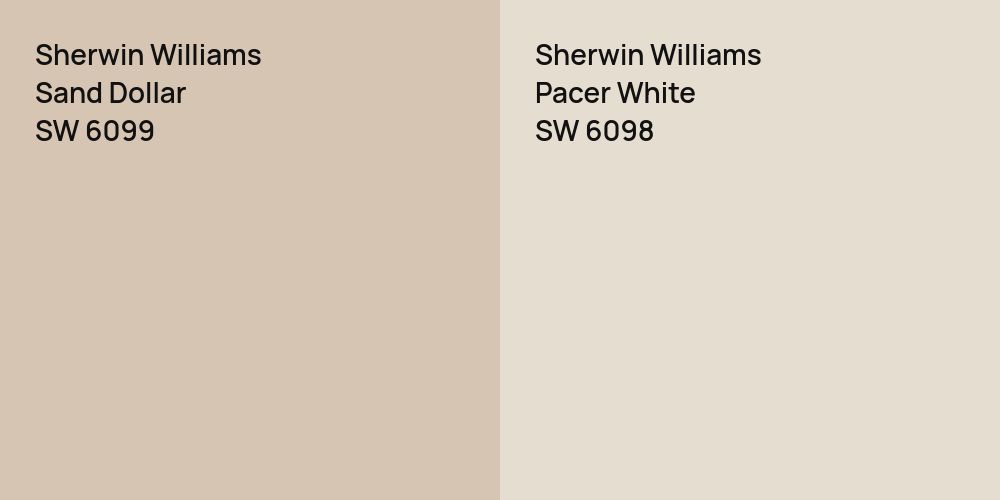 Sherwin Williams Sand Dollar vs. Sherwin Williams Pacer White