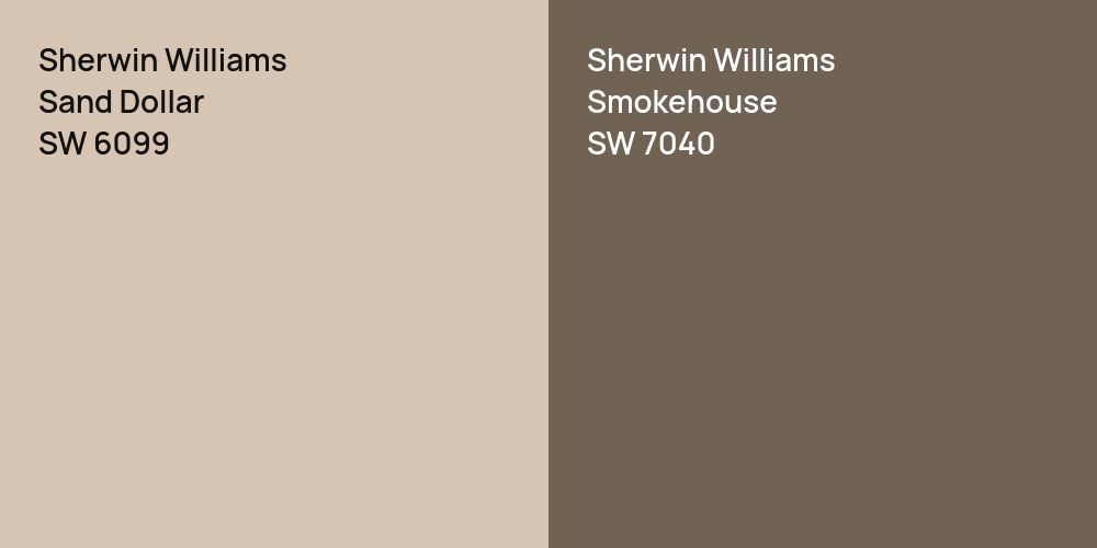 Sherwin Williams Sand Dollar vs. Sherwin Williams Smokehouse