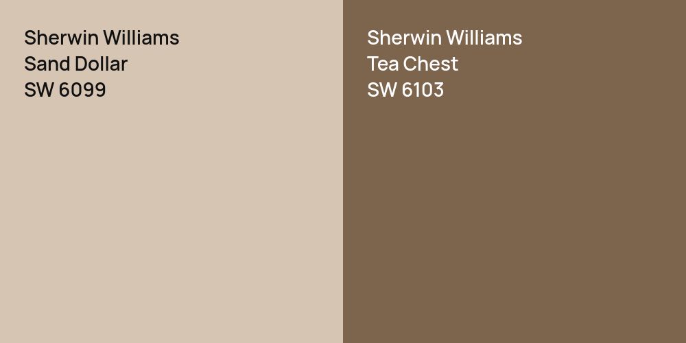 Sherwin Williams Sand Dollar vs. Sherwin Williams Tea Chest