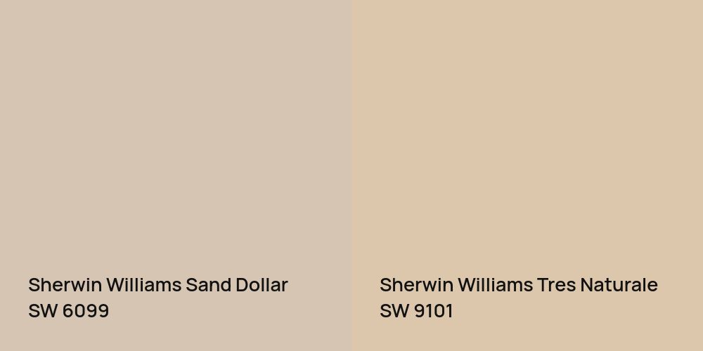 Sherwin Williams Sand Dollar vs. Sherwin Williams Tres Naturale