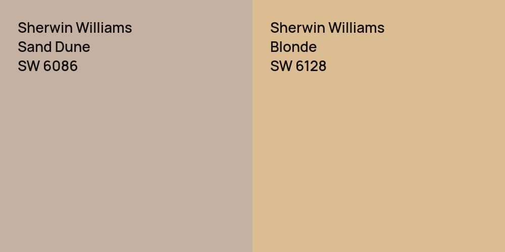 Sherwin Williams Sand Dune vs. Sherwin Williams Blonde