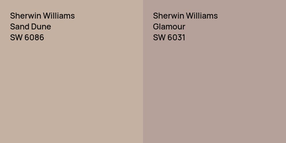 Sherwin Williams Sand Dune vs. Sherwin Williams Glamour