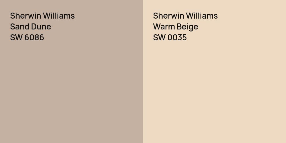 Sherwin Williams Sand Dune vs. Sherwin Williams Warm Beige