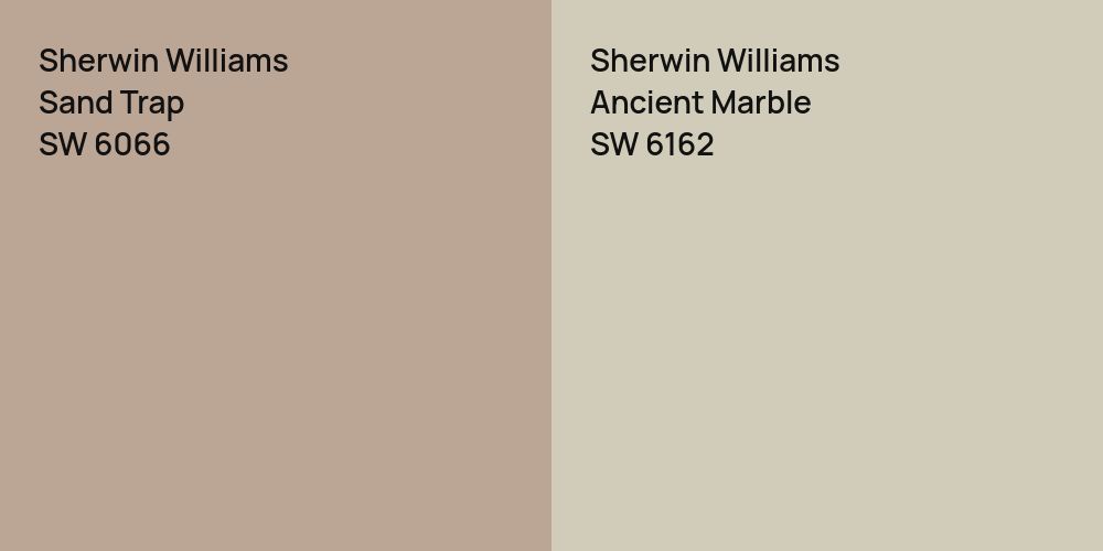 Sherwin Williams Sand Trap vs. Sherwin Williams Ancient Marble