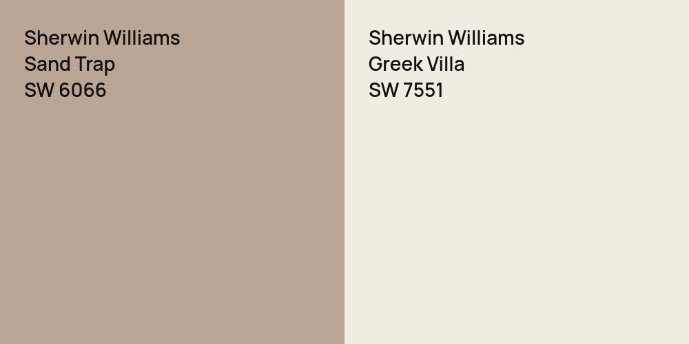 Sherwin Williams Sand Trap vs. Sherwin Williams Greek Villa