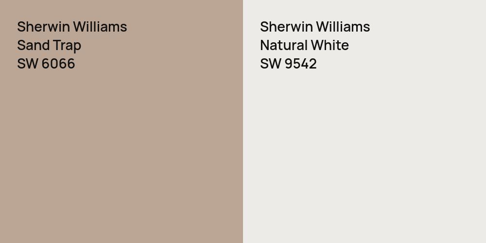 Sherwin Williams Sand Trap vs. Sherwin Williams Natural White