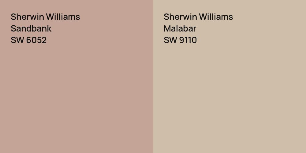 Sherwin Williams Sandbank vs. Sherwin Williams Malabar