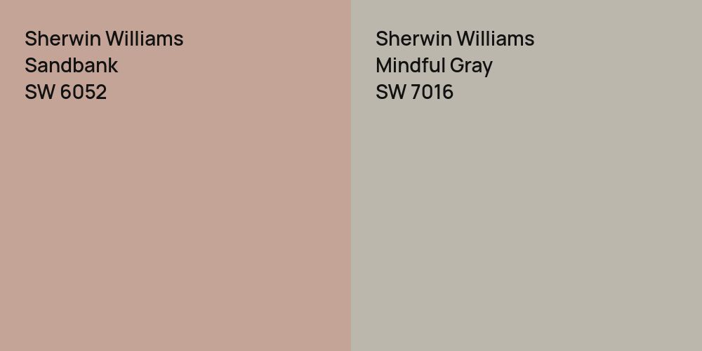 Sherwin Williams Sandbank vs. Sherwin Williams Mindful Gray