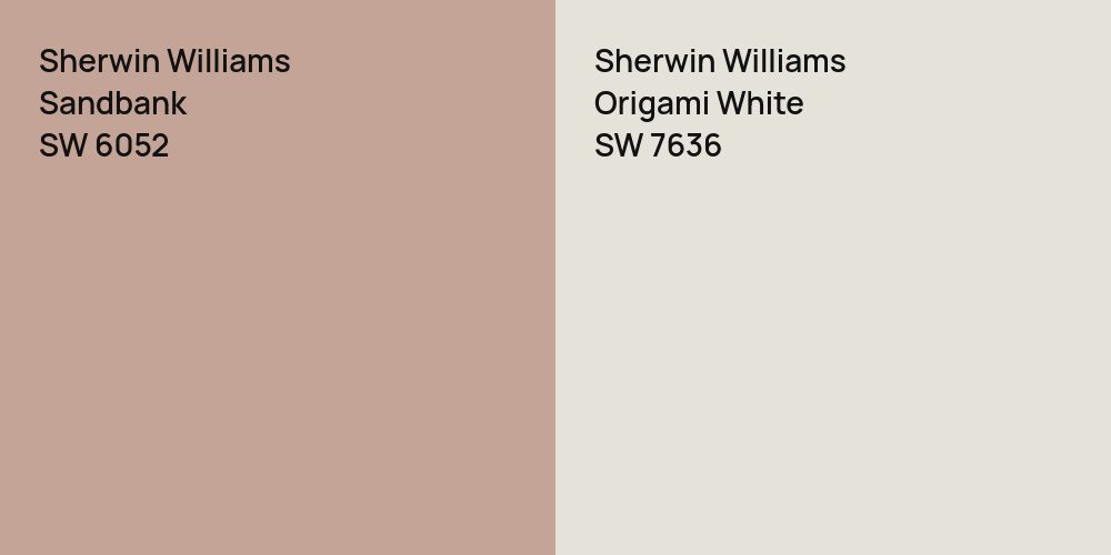 Sherwin Williams Sandbank vs. Sherwin Williams Origami White