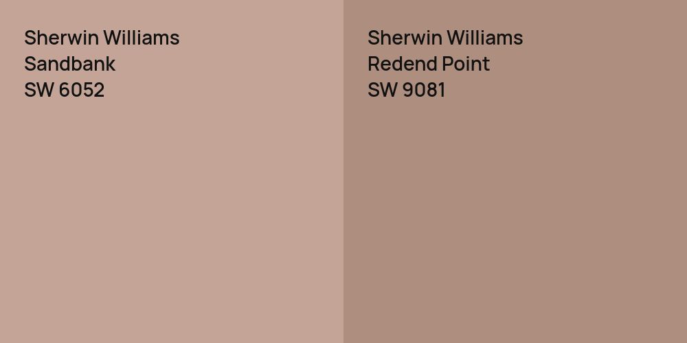 Sherwin Williams Sandbank vs. Sherwin Williams Redend Point