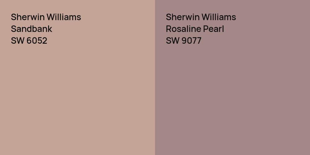 Sherwin Williams Sandbank vs. Sherwin Williams Rosaline Pearl