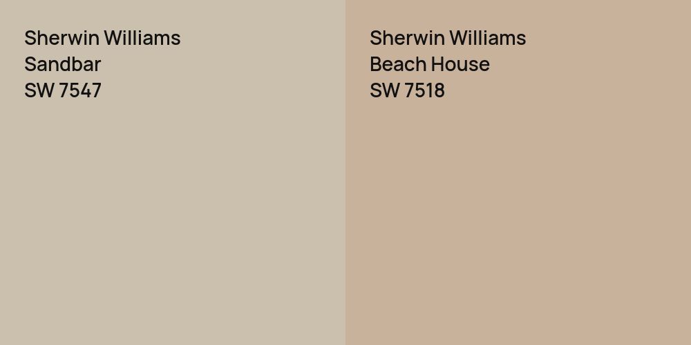 Sherwin Williams Sandbar vs. Sherwin Williams Beach House