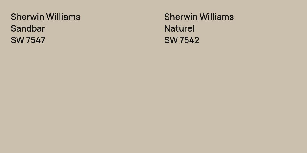 Sherwin Williams Sandbar vs. Sherwin Williams Naturel