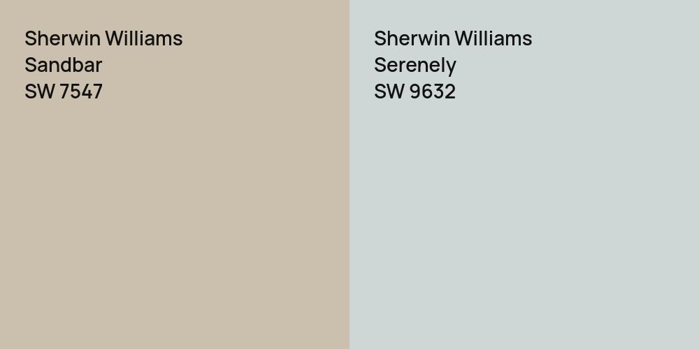 Sherwin Williams Sandbar vs. Sherwin Williams Serenely