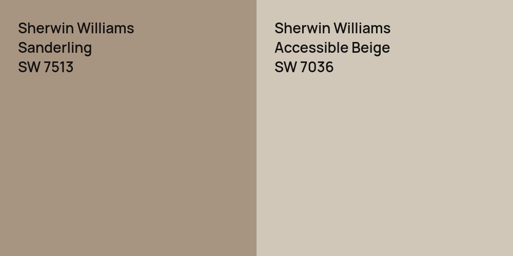 Sherwin Williams Sanderling vs. Sherwin Williams Accessible Beige