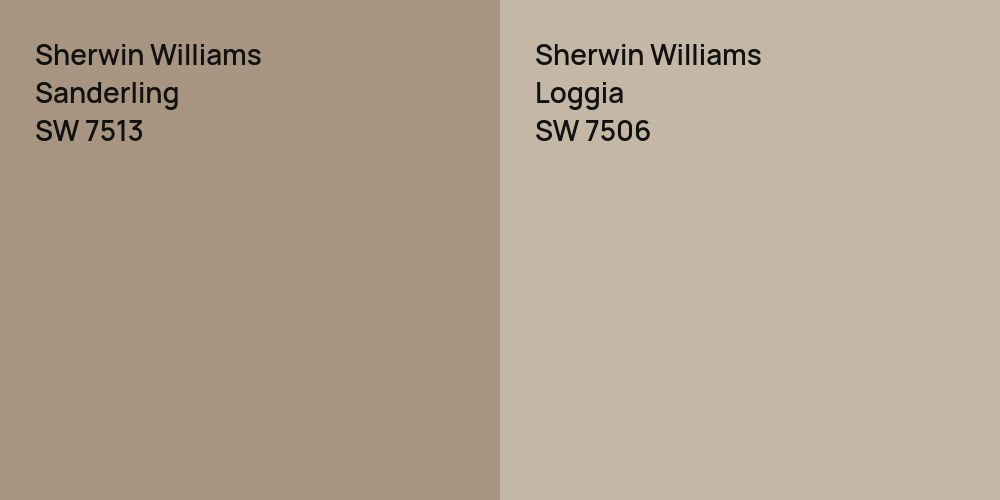 Sherwin Williams Sanderling vs. Sherwin Williams Loggia