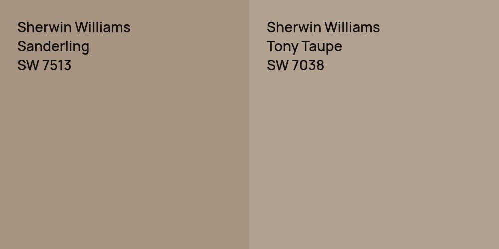 Sherwin Williams Sanderling vs. Sherwin Williams Tony Taupe