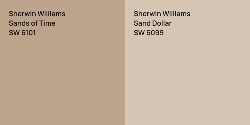 Sherwin Williams Sands of Time vs. Sherwin Williams Sand Dollar