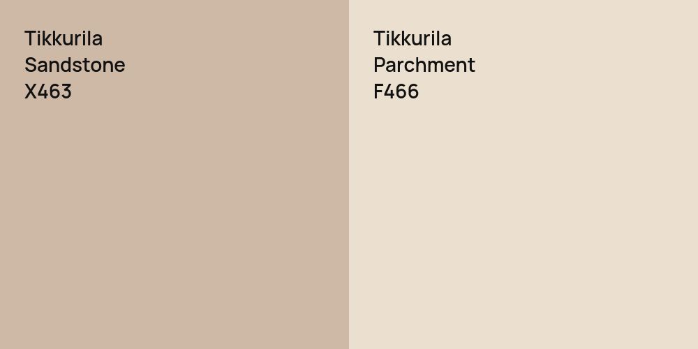 Tikkurila Sandstone vs. Tikkurila Parchment