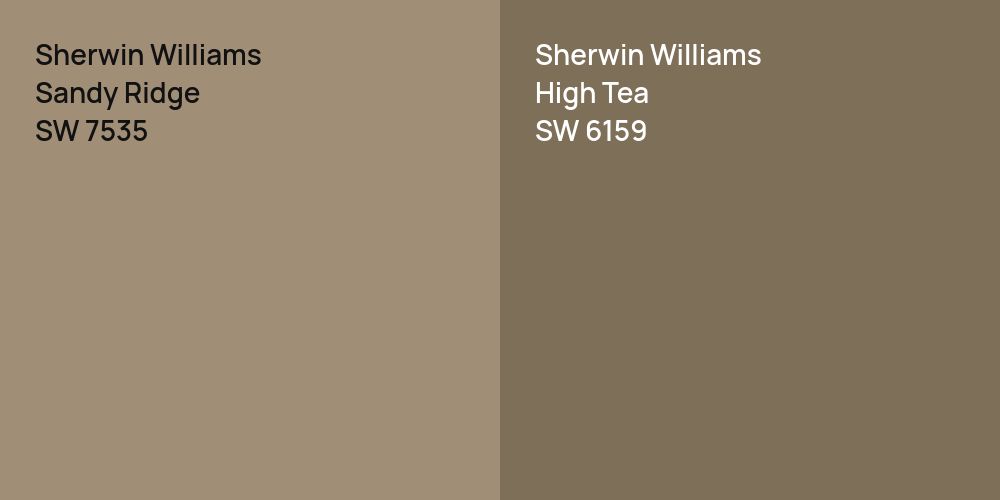 Sherwin Williams Sandy Ridge vs. Sherwin Williams High Tea