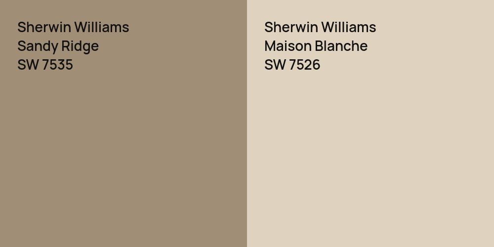 Sherwin Williams Sandy Ridge vs. Sherwin Williams Maison Blanche