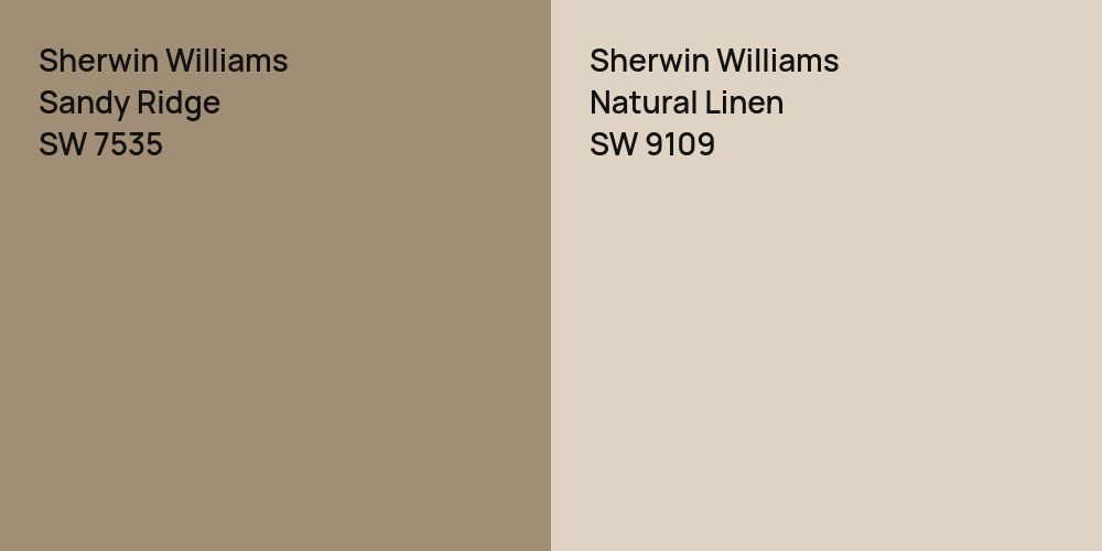 Sherwin Williams Sandy Ridge vs. Sherwin Williams Natural Linen