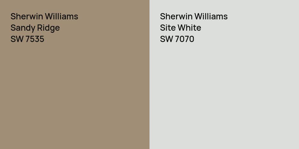 Sherwin Williams Sandy Ridge vs. Sherwin Williams Site White