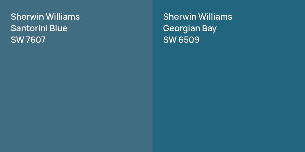 Sherwin Williams Santorini Blue vs. Sherwin Williams Georgian Bay