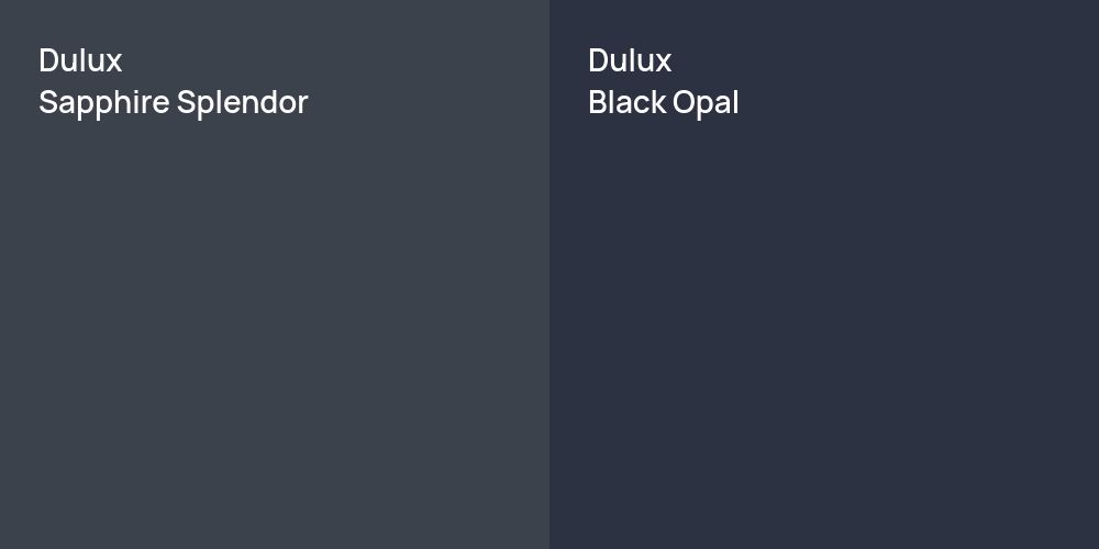 Dulux Sapphire Splendor vs. Dulux Black Opal