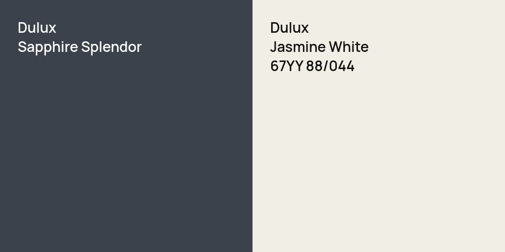 Dulux Sapphire Splendor vs. Dulux Jasmine White