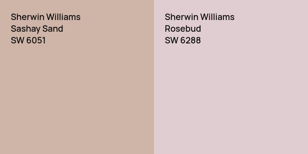 Sherwin Williams Sashay Sand vs. Sherwin Williams Rosebud