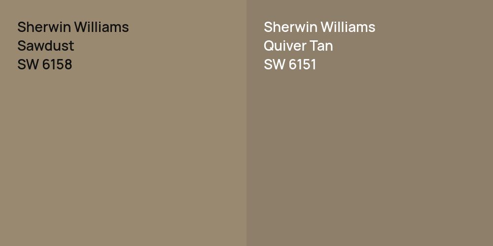 Sherwin Williams Sawdust vs. Sherwin Williams Quiver Tan