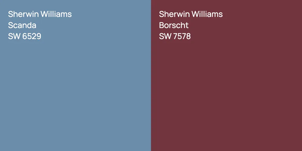 Sherwin Williams Scanda vs. Sherwin Williams Borscht