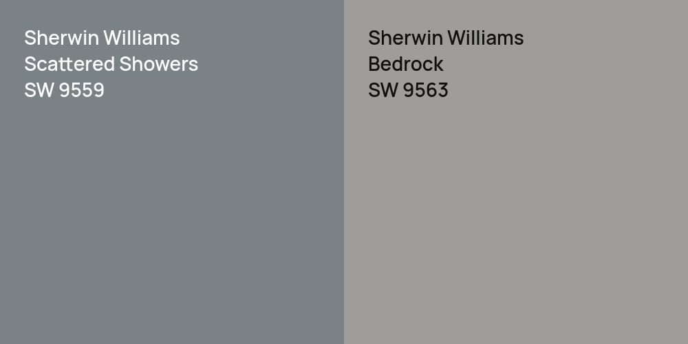 Sherwin Williams Scattered Showers vs. Sherwin Williams Bedrock