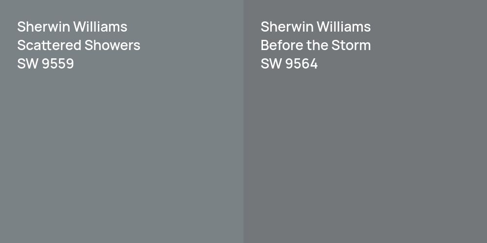 Sherwin Williams Scattered Showers vs. Sherwin Williams Before the Storm