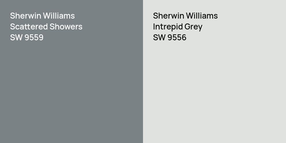 Sherwin Williams Scattered Showers vs. Sherwin Williams Intrepid Grey