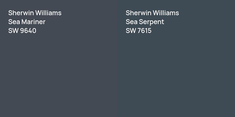 Sherwin Williams Sea Mariner vs. Sherwin Williams Sea Serpent