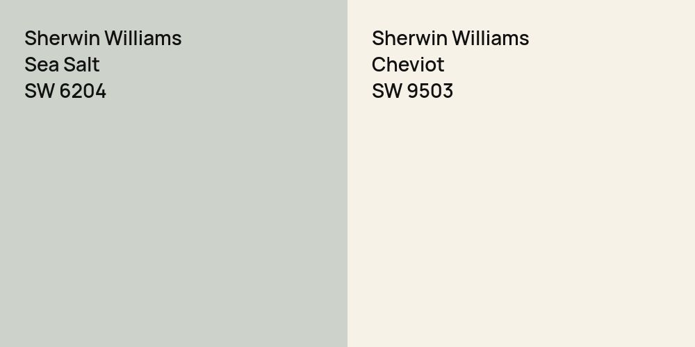 Sherwin Williams Sea Salt vs. Sherwin Williams Cheviot