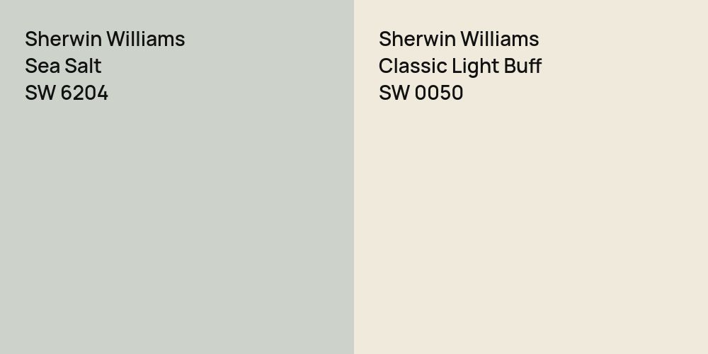 Sherwin Williams Sea Salt vs. Sherwin Williams Classic Light Buff