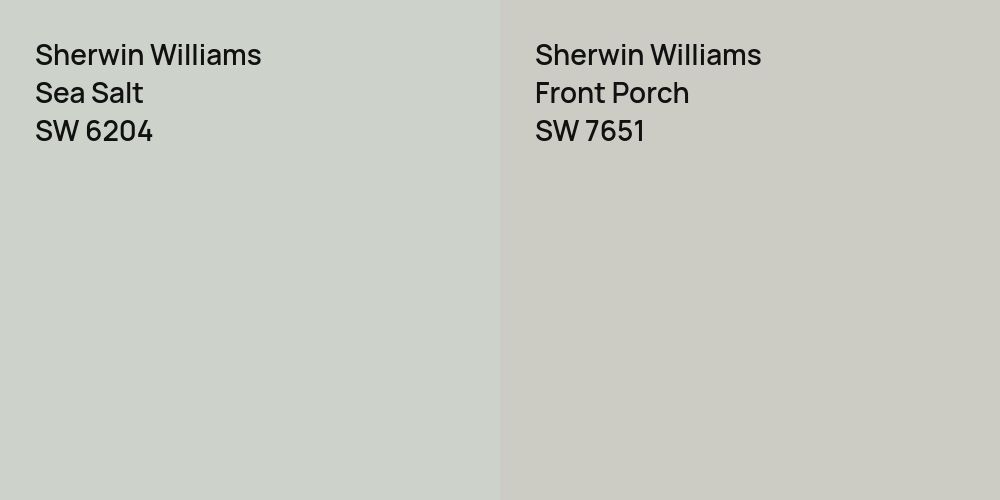 Sherwin Williams Sea Salt vs. Sherwin Williams Front Porch