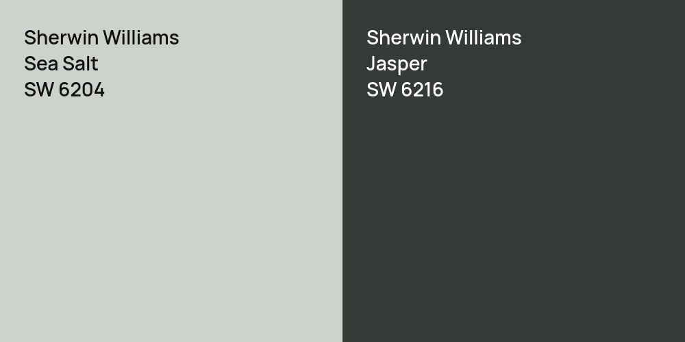 Sherwin Williams Sea Salt vs. Sherwin Williams Jasper