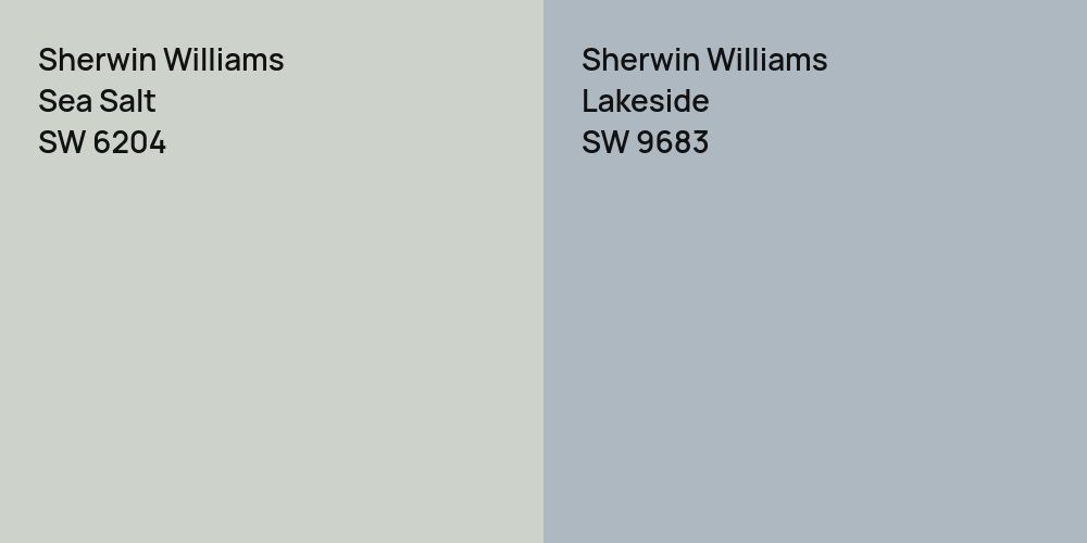 Sherwin Williams Sea Salt vs. Sherwin Williams Lakeside