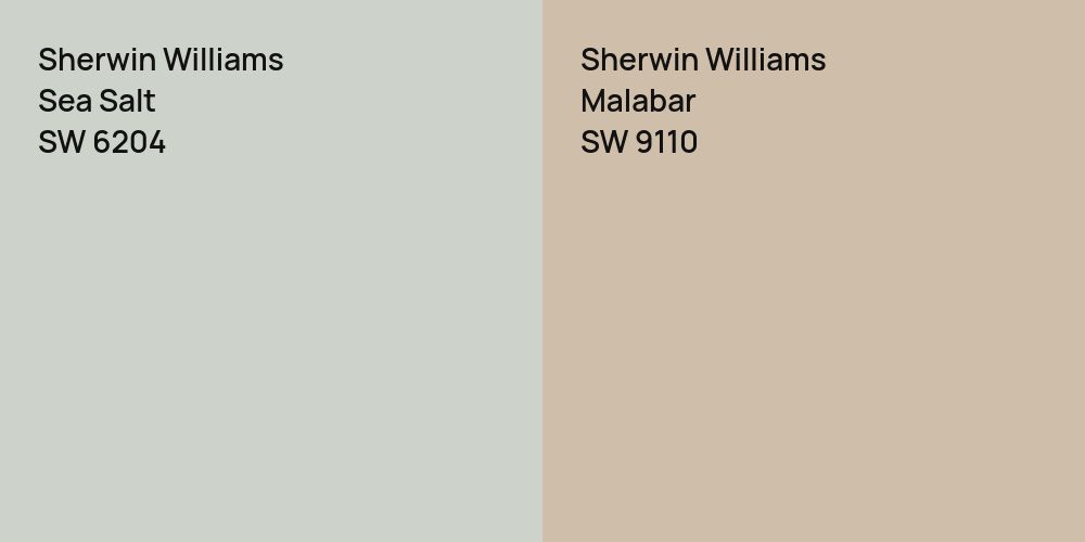 Sherwin Williams Sea Salt vs. Sherwin Williams Malabar